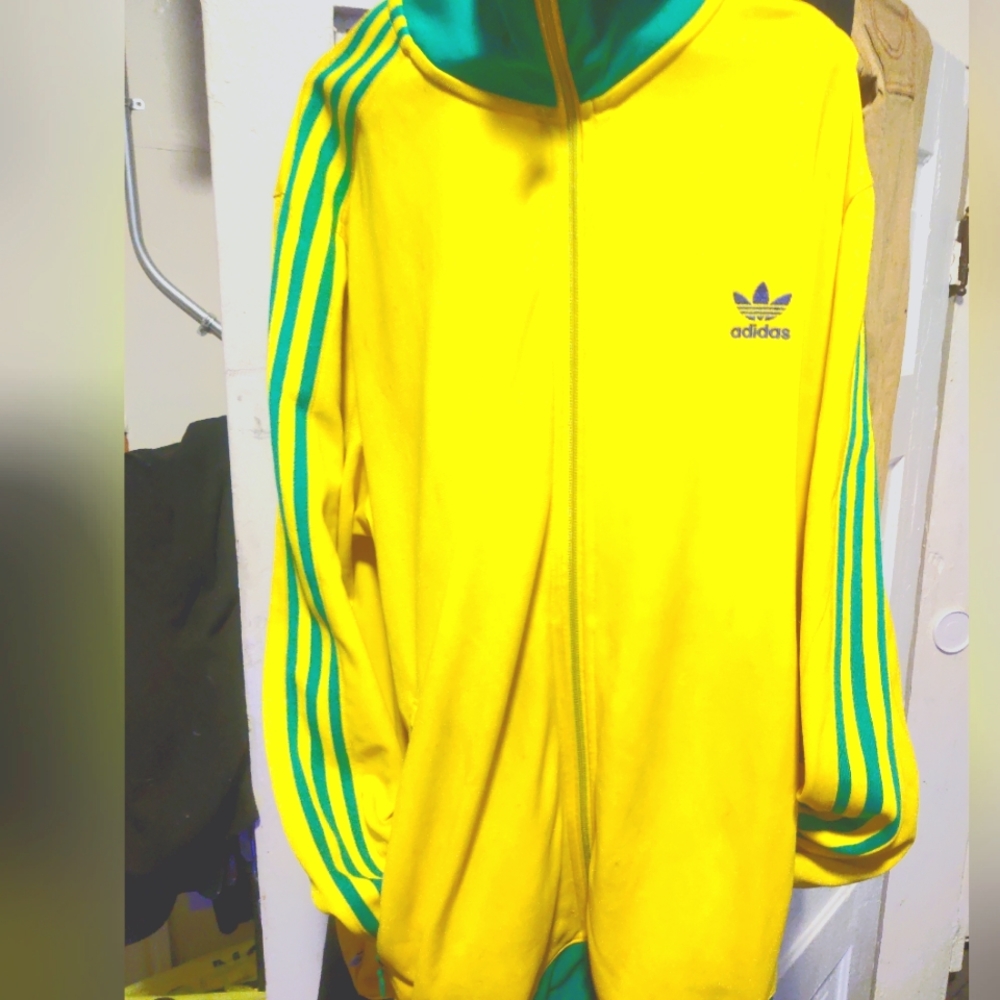 Electric Green Adidas TrackJacket